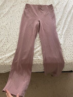 Lululemon Mauve Ribbed Wide-Leg Pants Size 8